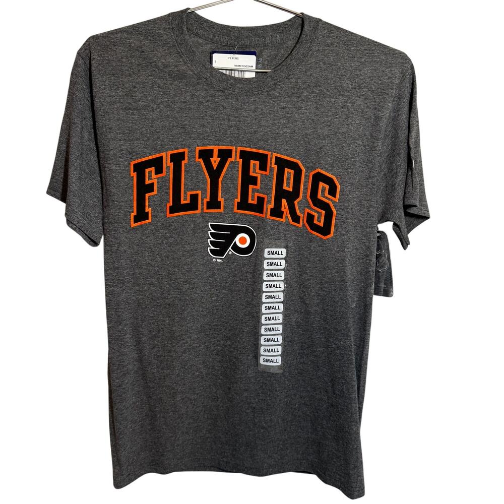 Champion Philadelphia Flyers T-Shirt NWT Gray Graphic Tee NHL Logo Size Small